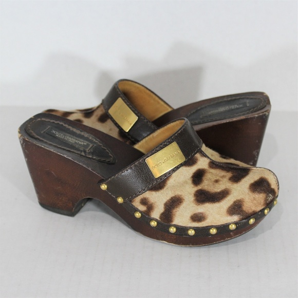 Dolce & Gabbana Shoes - VTG Dolce & Gabbana Rare Spell Out Italy Mules T43